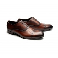 elegant oxford in brown calf leather