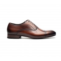 elegant oxford in brown calf leather